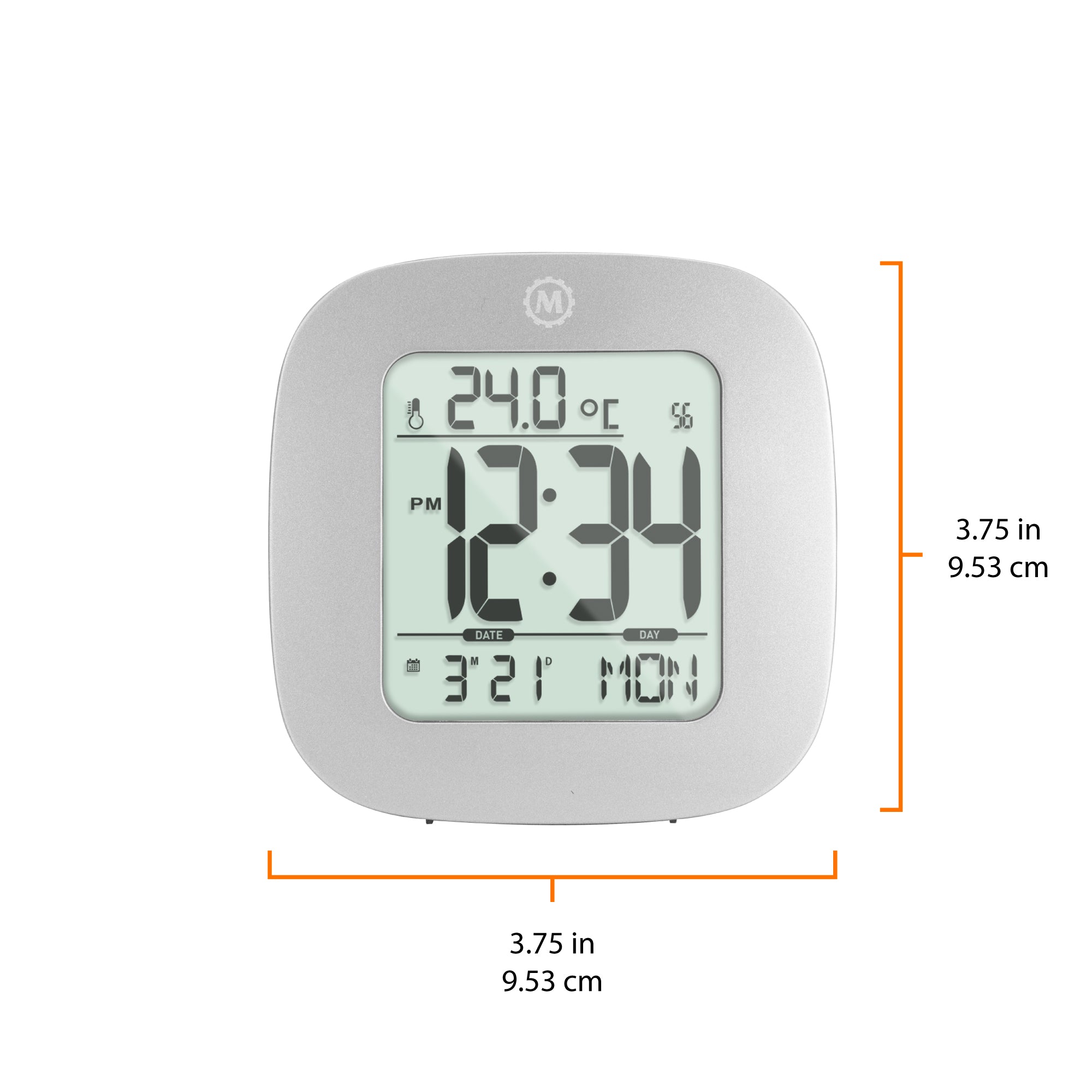 Clock, LCD, Alarm, Mini, Graphite Grey (25/50)