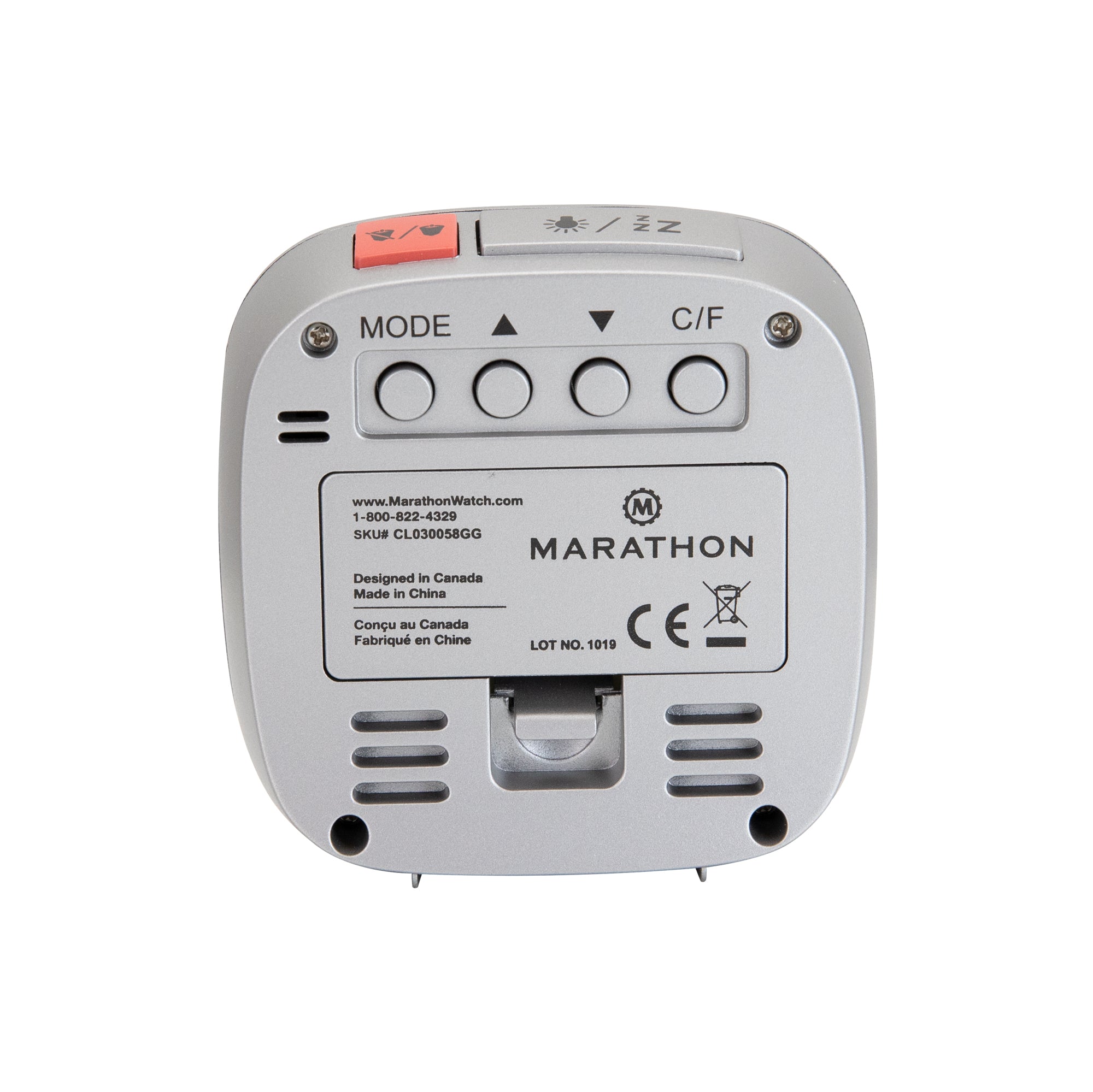 Clock, LCD, Alarm, Mini, Graphite Grey (25/50)