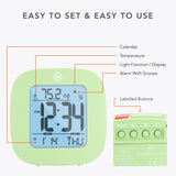 Clock, LCD, Alarm, Mini, Green (25/50) image