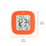 Compact Alarm Clock with Temperature and Date - Orange image