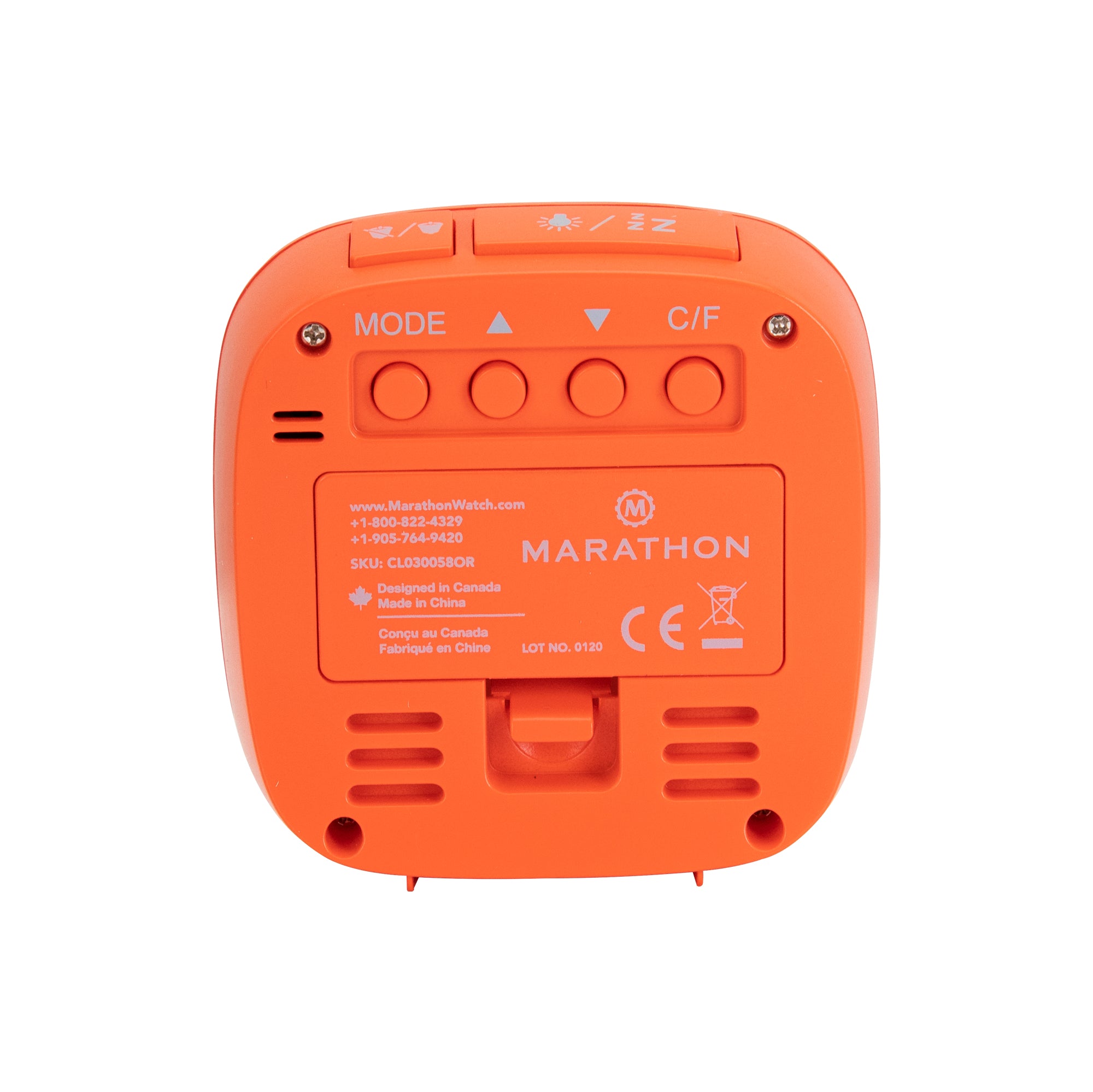 Clock, LCD, Alarm, Mini, Orange - GWP