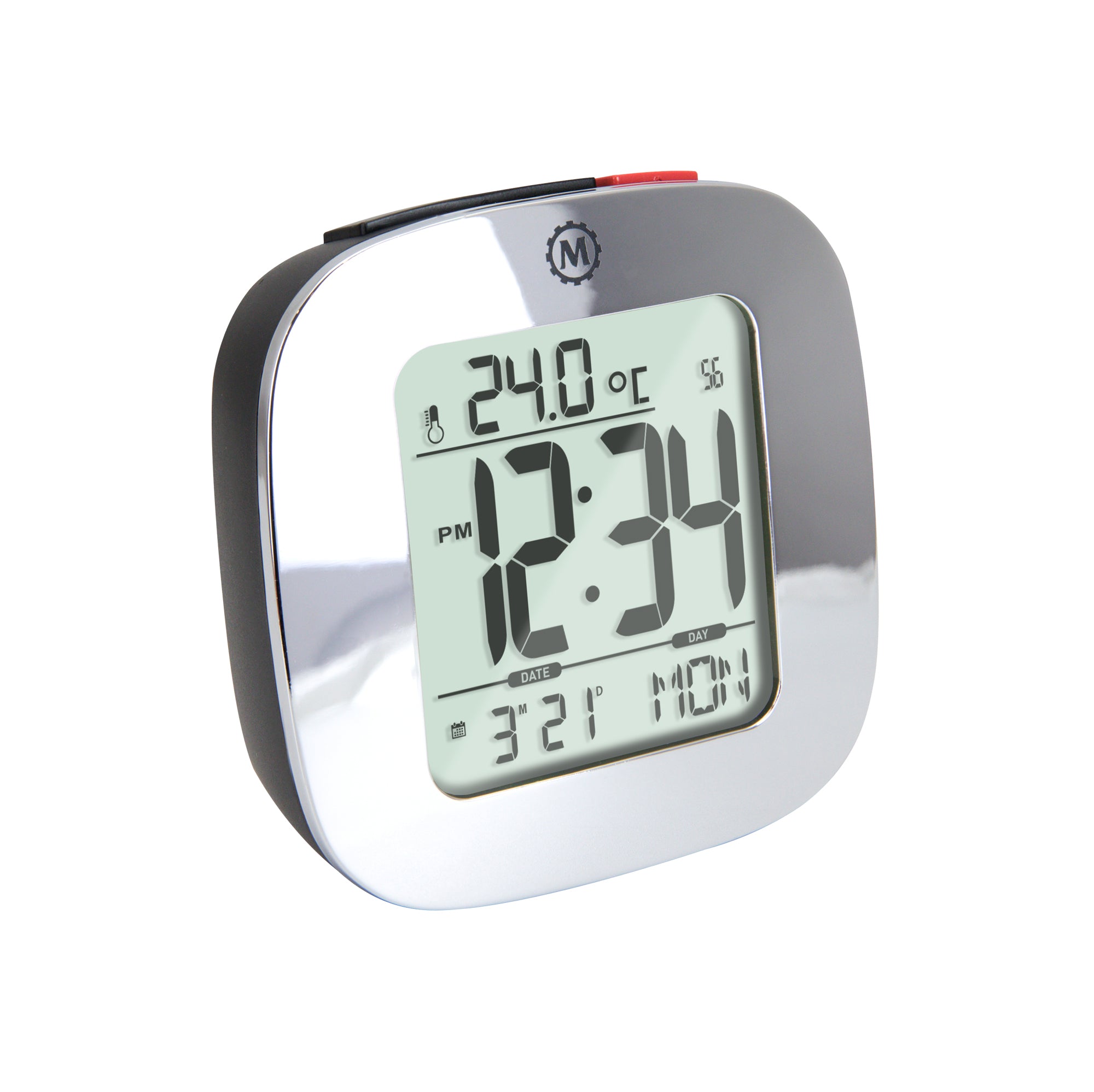 Réveil compact avec température et date