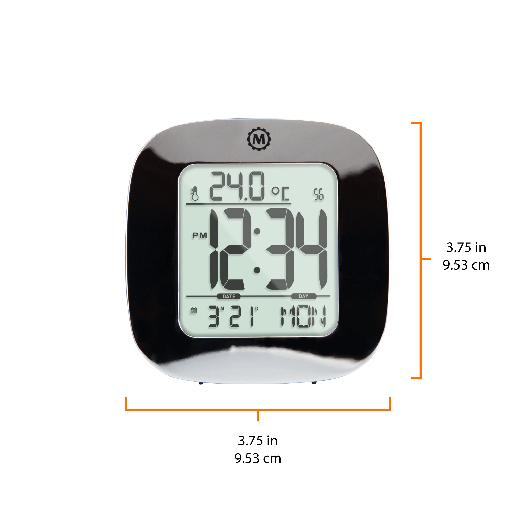 Clock, LCD, Alarm, Mini, Silver (25/50)