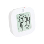 Clock, LCD, Alarm, Mini, White (25/50)