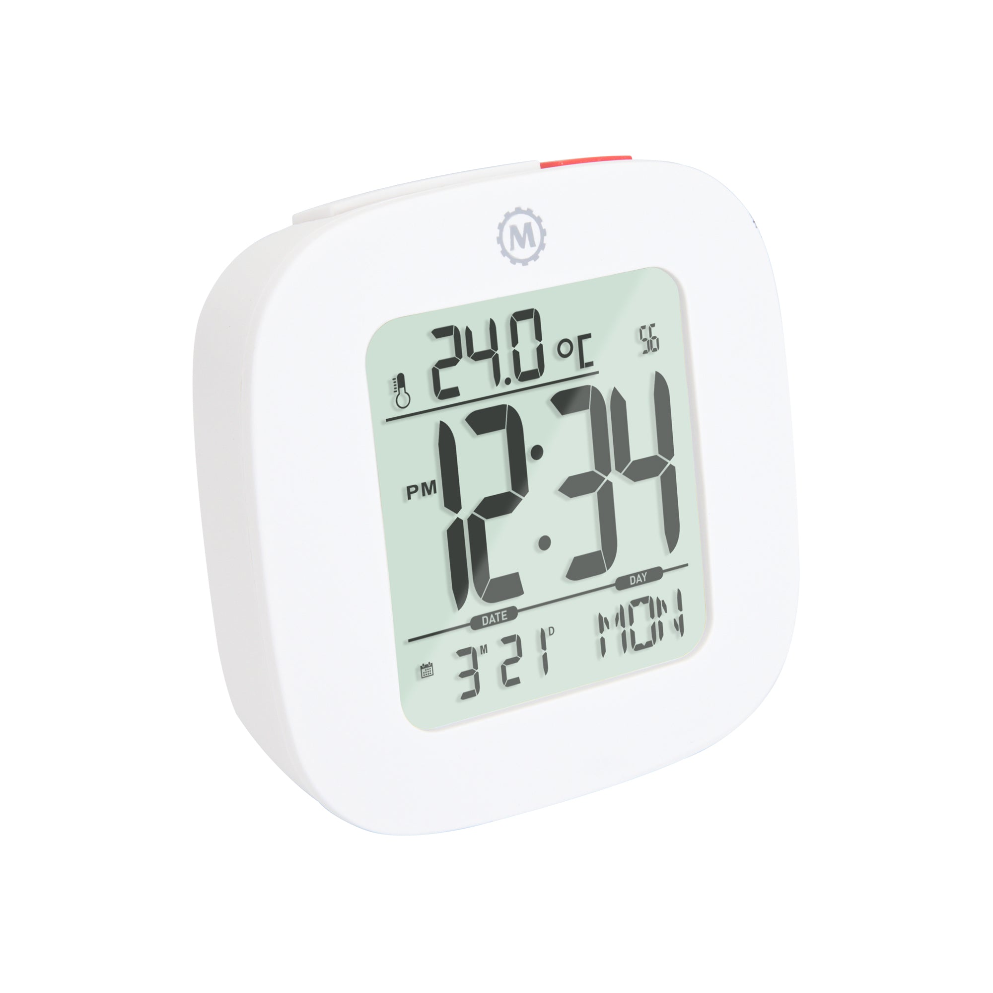 Clock, LCD, Alarm, Mini, White (25/50)