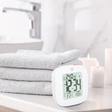 Clock, LCD, Alarm, Mini, White (25/50) image