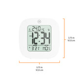Clock, LCD, Alarm, Mini, White (25/50) image