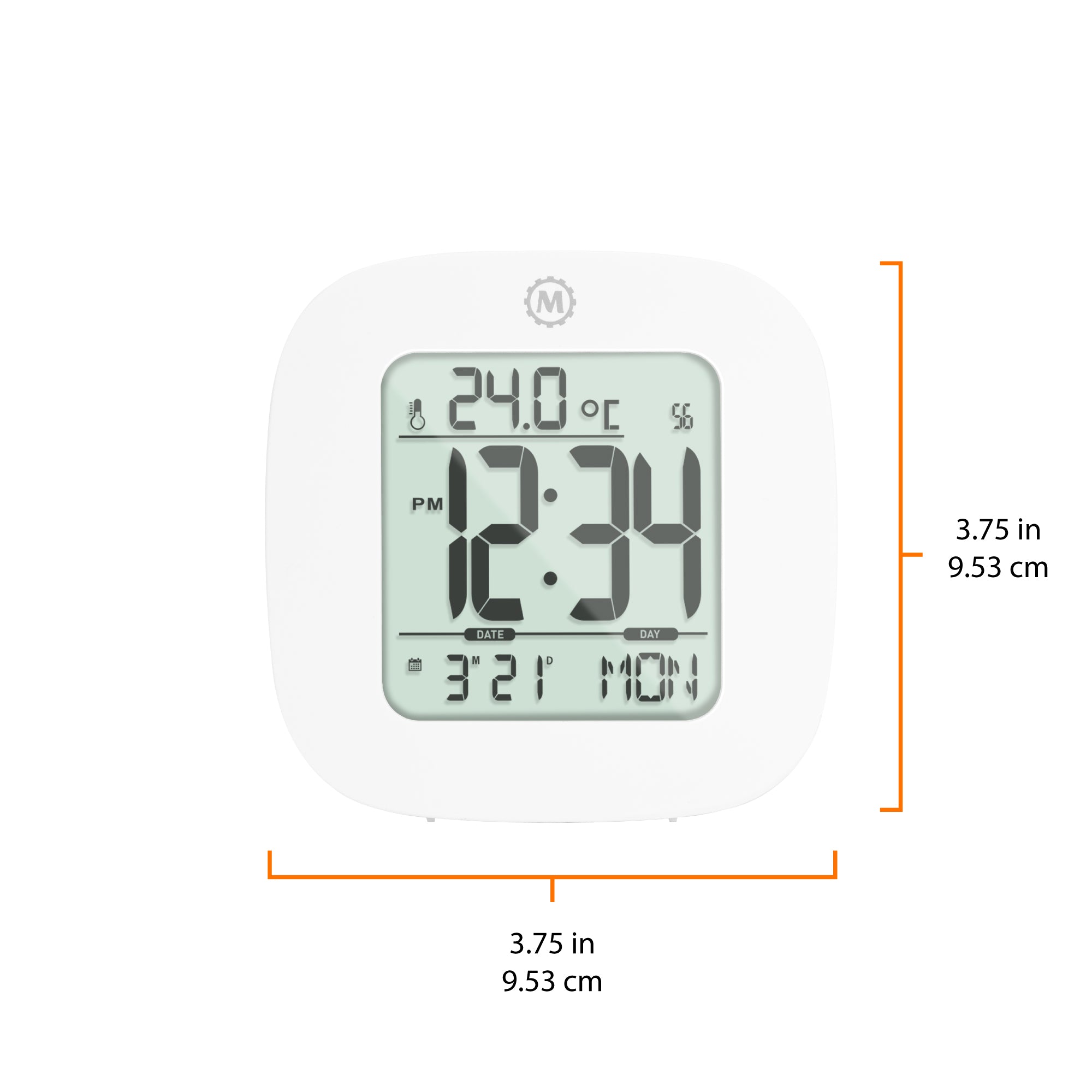 Clock, LCD, Alarm, Mini, White (25/50)