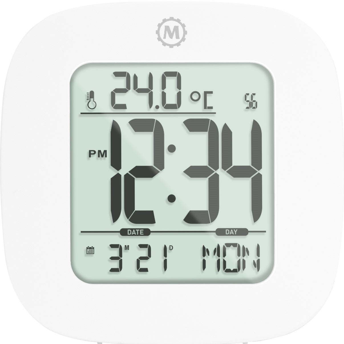 Clock, LCD, Alarm, Mini, White (25/50)