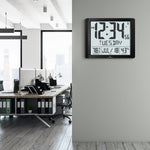 Super Jumbo Self-Setting Wall Clock with Full Date Display and 7 Time Zones