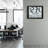 Super Jumbo Self-Setting Wall Clock with Full Date Display and 7 Time Zones image