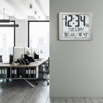 Super Jumbo Self-Setting Wall Clock with Full Date Display and 7 Time Zones