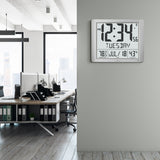 Super Jumbo Self-Setting Wall Clock with Full Date Display and 7 Time Zones image