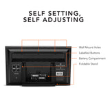 Self-Setting Full Calendar Clock with Extra Large Digits Indoor and Outdoor Temperature - Black image