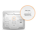 Slim Self-Setting Wall Clock with Full Calendar Display, Temperature & Humidity image