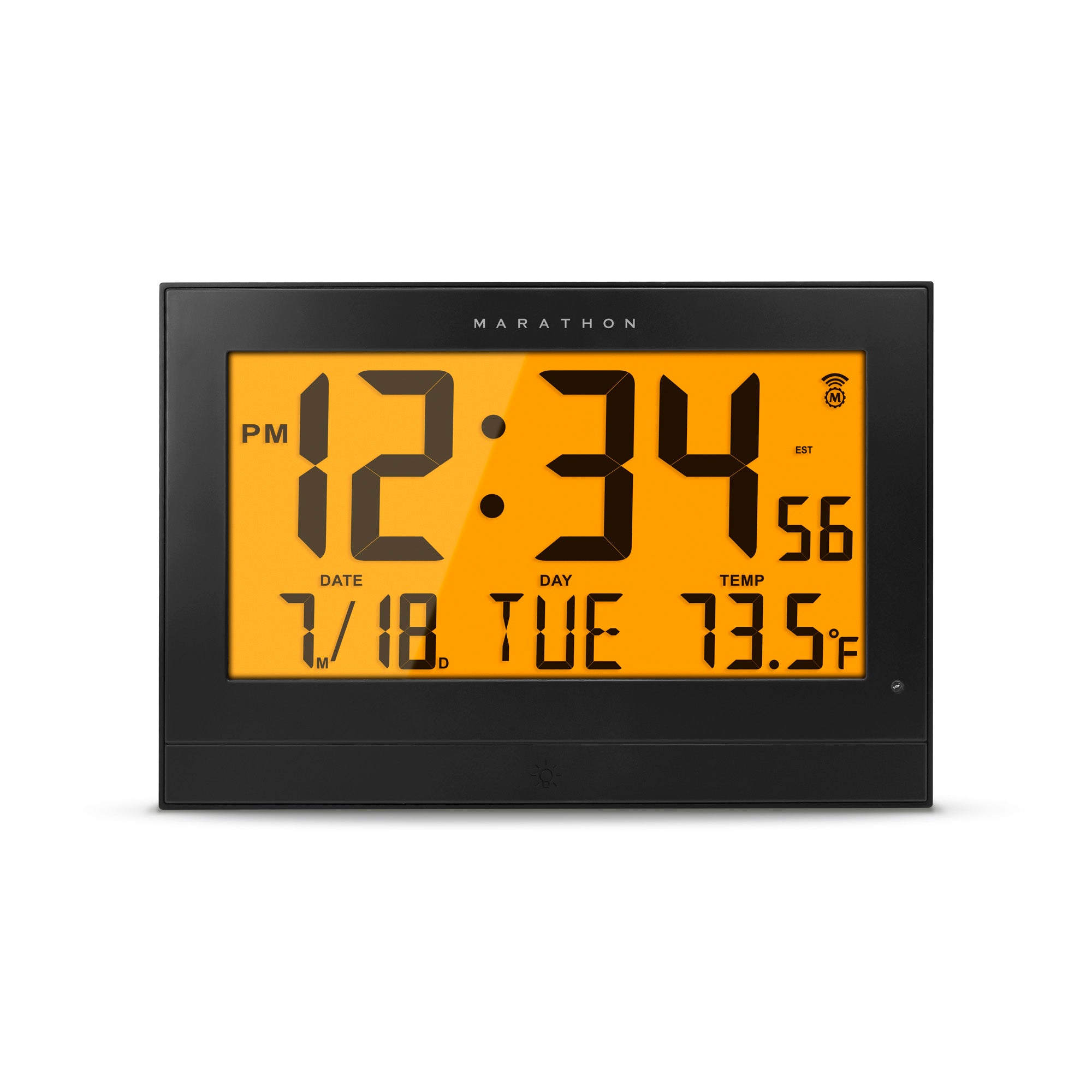 Self-Setting Clock with Auto Backlight and Power Adapter image
