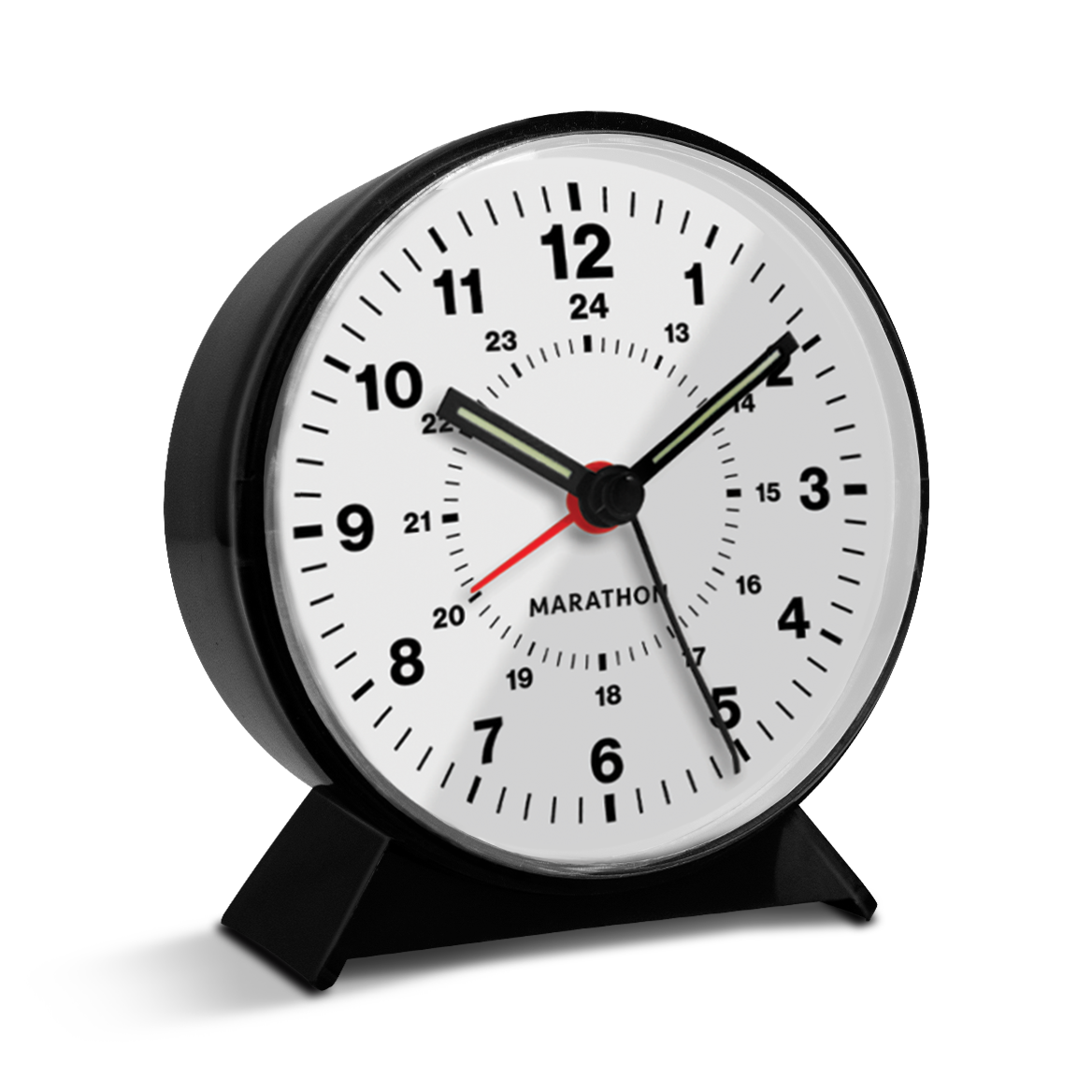 Alarm Clock with Mechanical Wind Up - White Dial