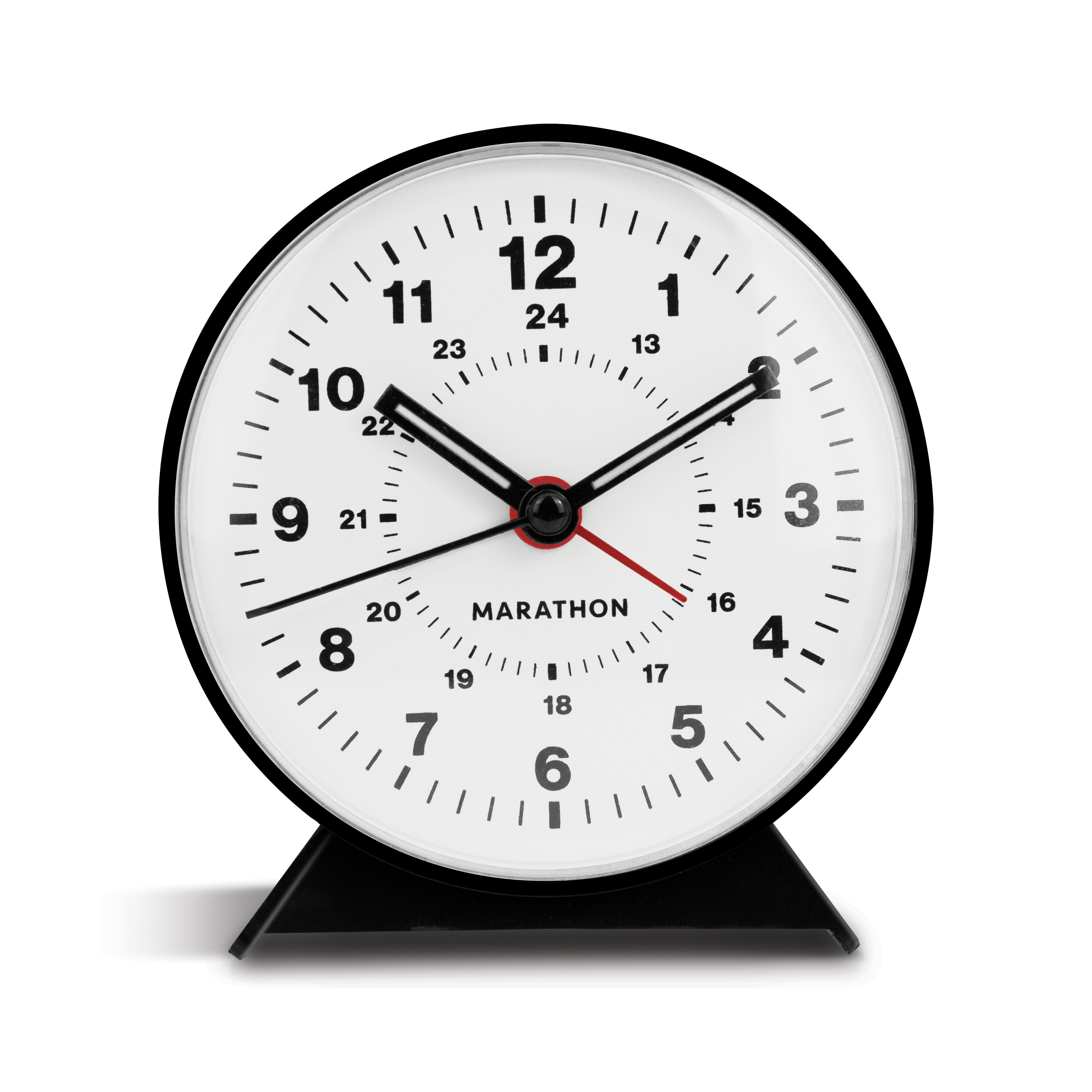 Alarm Clock with Mechanical Wind Up - White Dial