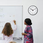 10 Inch Silent Continuous-Sweep Analog Wall Clock - Black