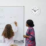 10 Inch Silent Continuous-Sweep Analog Wall Clock - White image