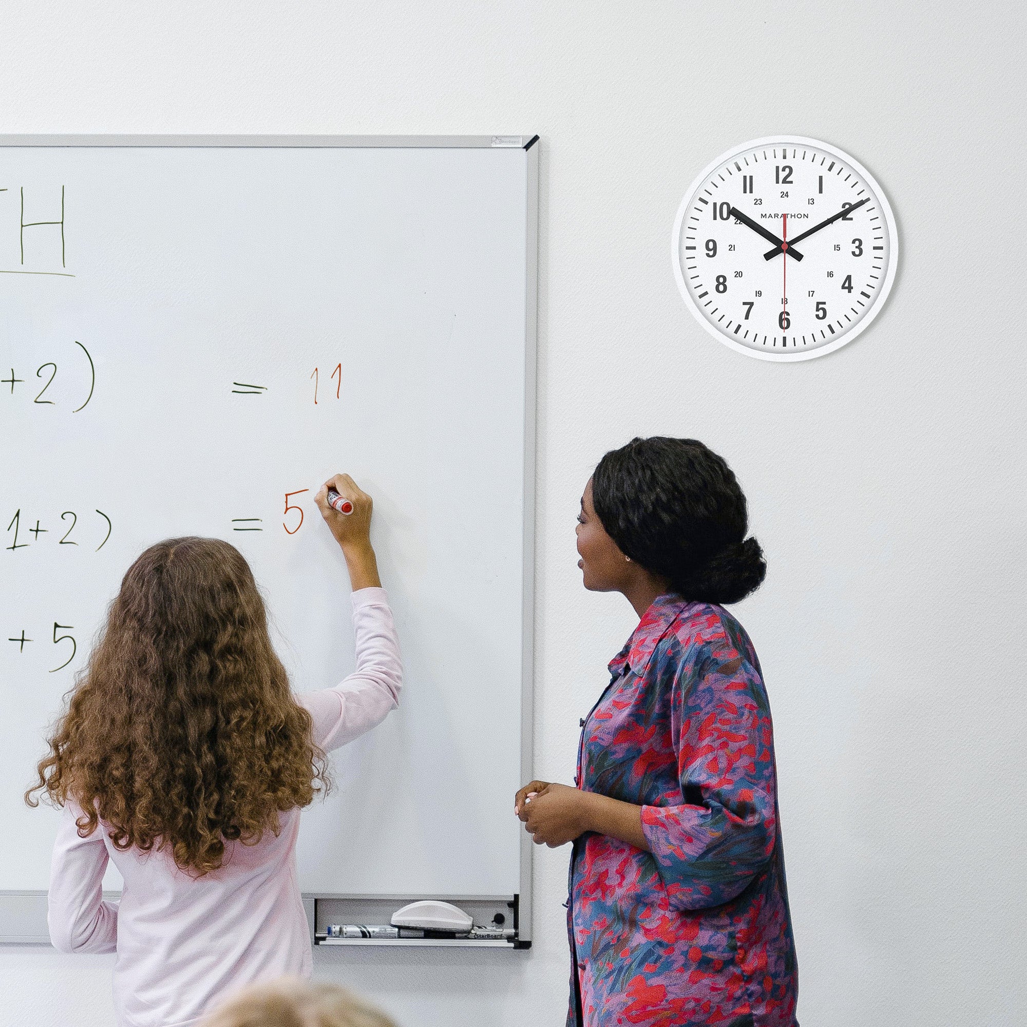 10 Inch Silent Continuous-Sweep Analog Wall Clock - White