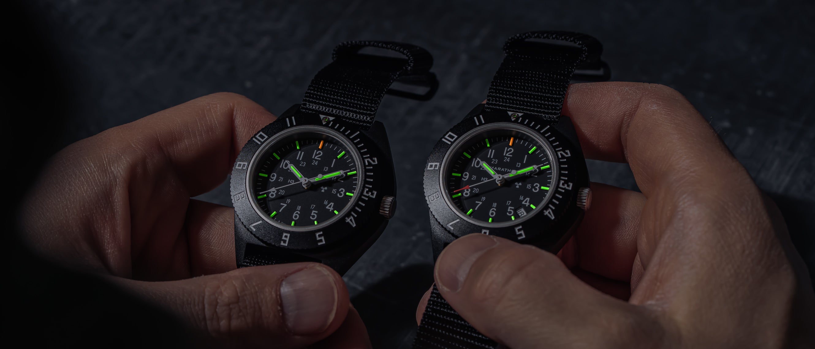 41mm CeraShell Quartz NAV-D on Ballistic Nylon Strap – Marathon Watch