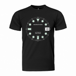 Slim Fit Midnight Black Glow Marathon Watch OSAR-D T-Shirt