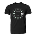 Slim Fit Midnight Black Glow Marathon Watch OSAR-D T-Shirt