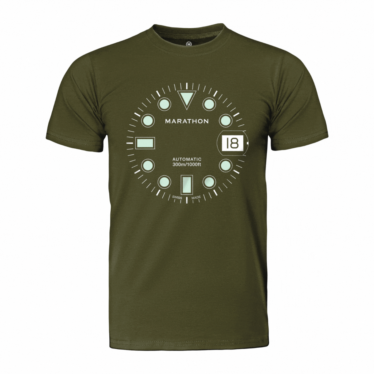 Slim Fit OD Green Glow Marathon Watch OSAR-D T-Shirt image