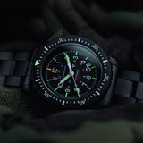 Grande montre automatique de plongée anthracite (GSAR) de 41mm avec bracelet en acier inoxydable image