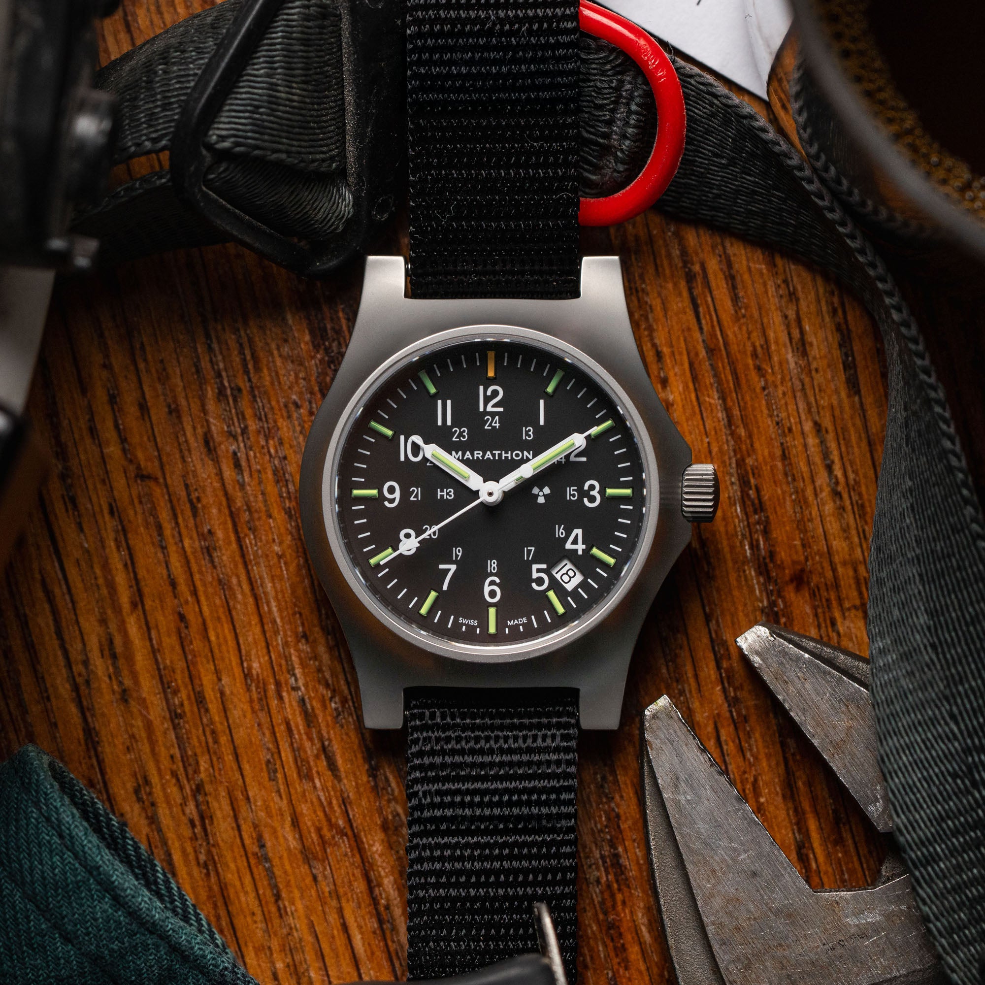 【美品】General Purpose Field Watch Date Marathon General Purpose Quartz - GPQ-Date Field Watch
