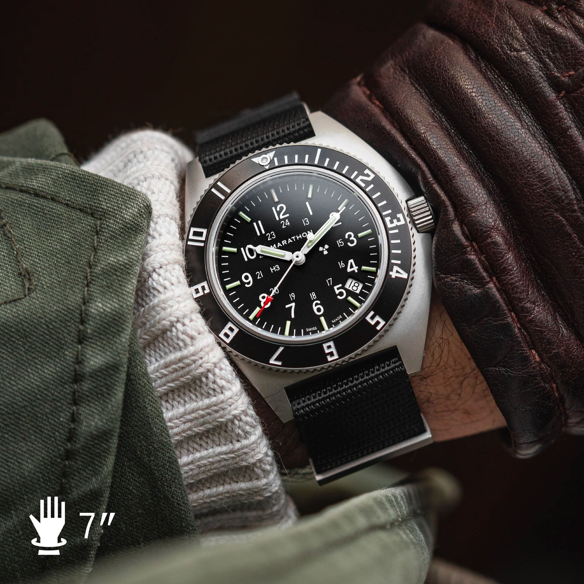 41mm Steel Navigator w/ Date (SSNAV-D) on Nylon DEFSTAN image