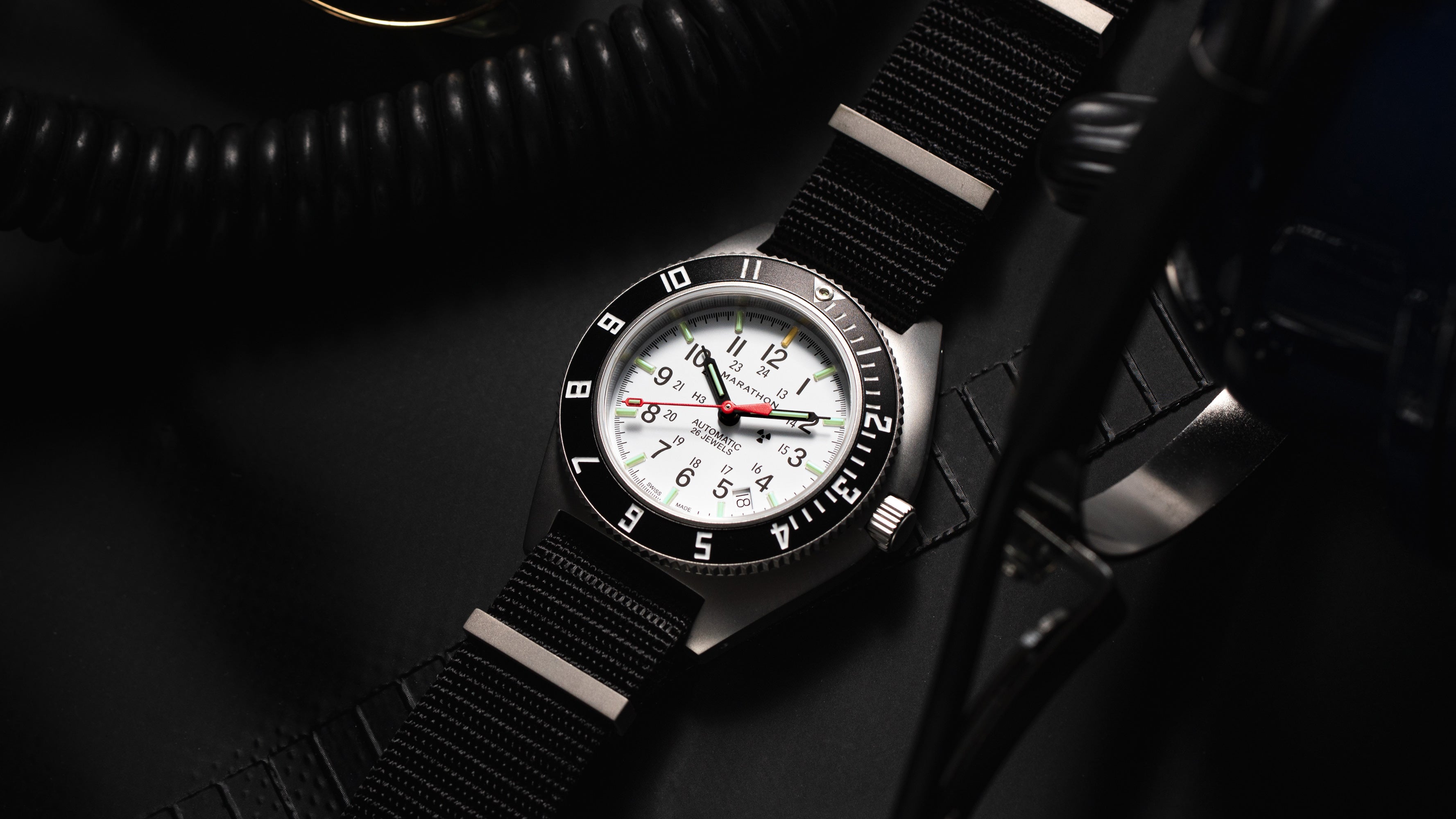 41mm Arctic Steel Navigator w/ Date Automatic (Arctic SSNAV-D Auto) on Nylon DEFSTAN image