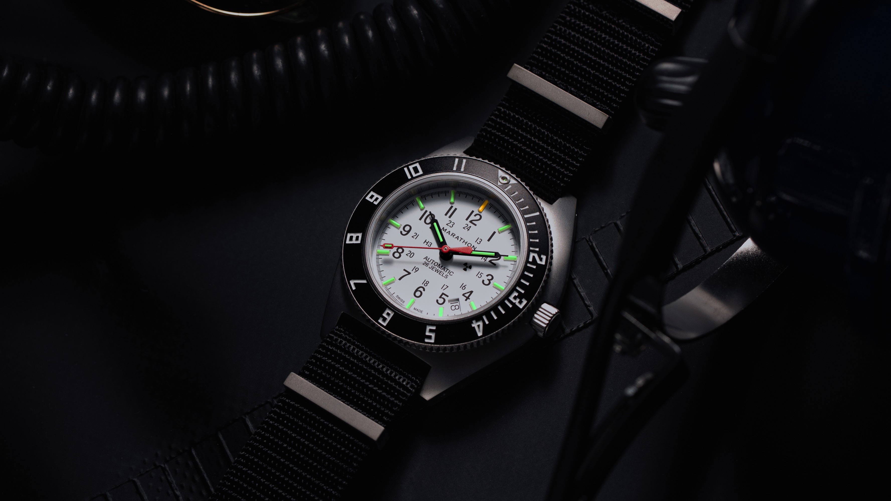 41mm Arctic Steel Navigator w/ Date Automatic (Arctic SSNAV-D Auto) on Nylon DEFSTAN image