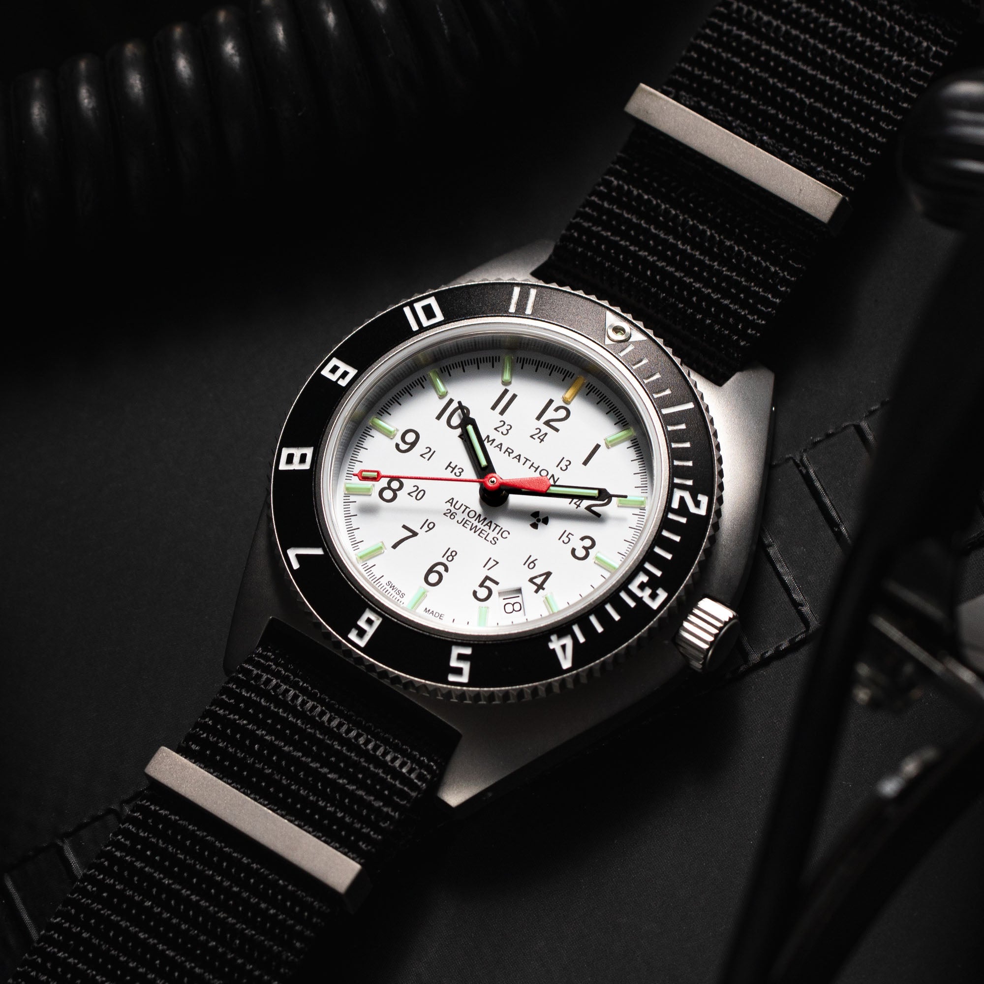 41mm Arctic Steel Navigator w/ Date Automatic (Arctic SSNAV-D Auto) on Nylon DEFSTAN