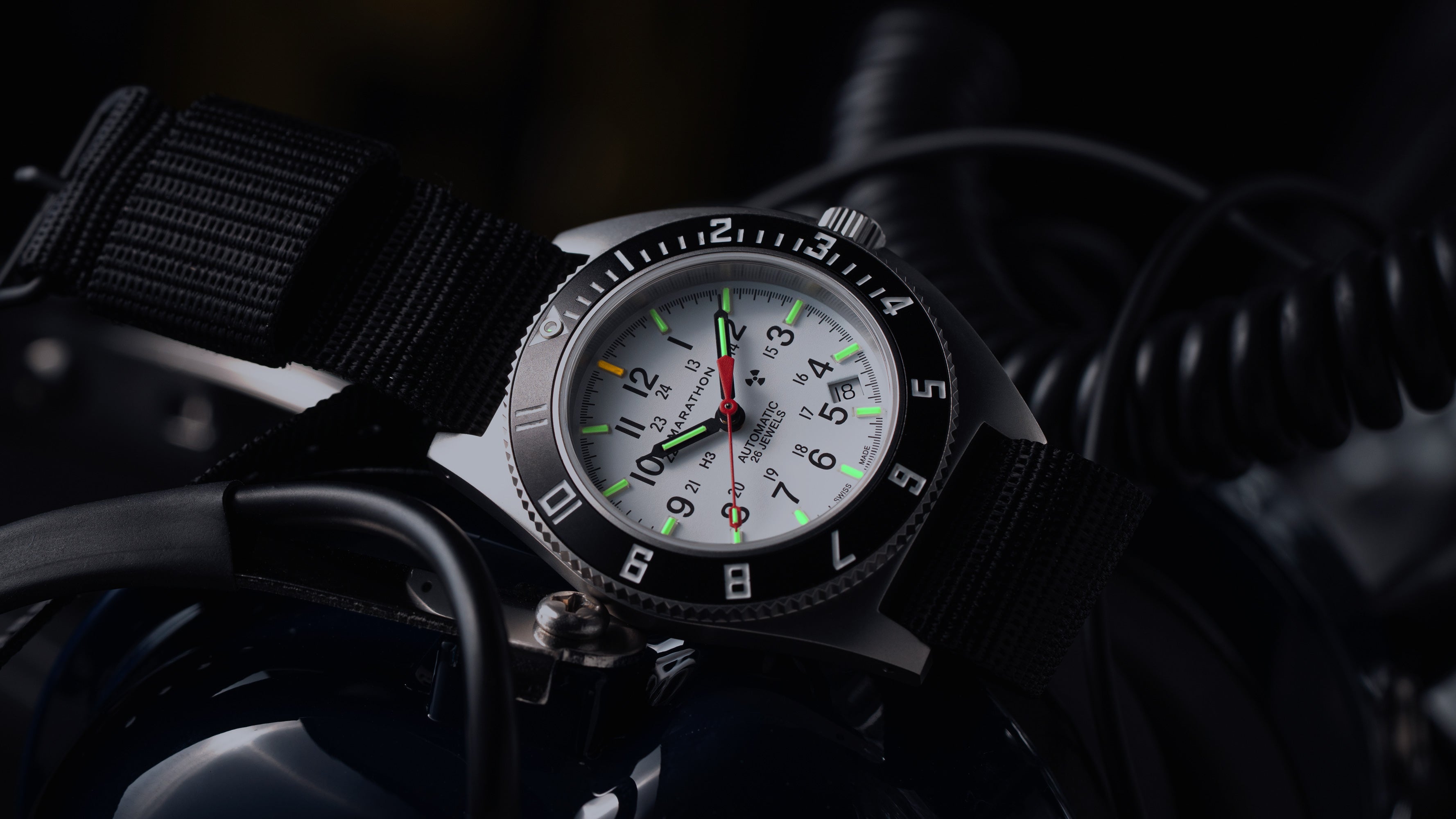 41mm Arctic Steel Navigator w/ Date Automatic (Arctic SSNAV-D Auto) on Ballistic Nylon image