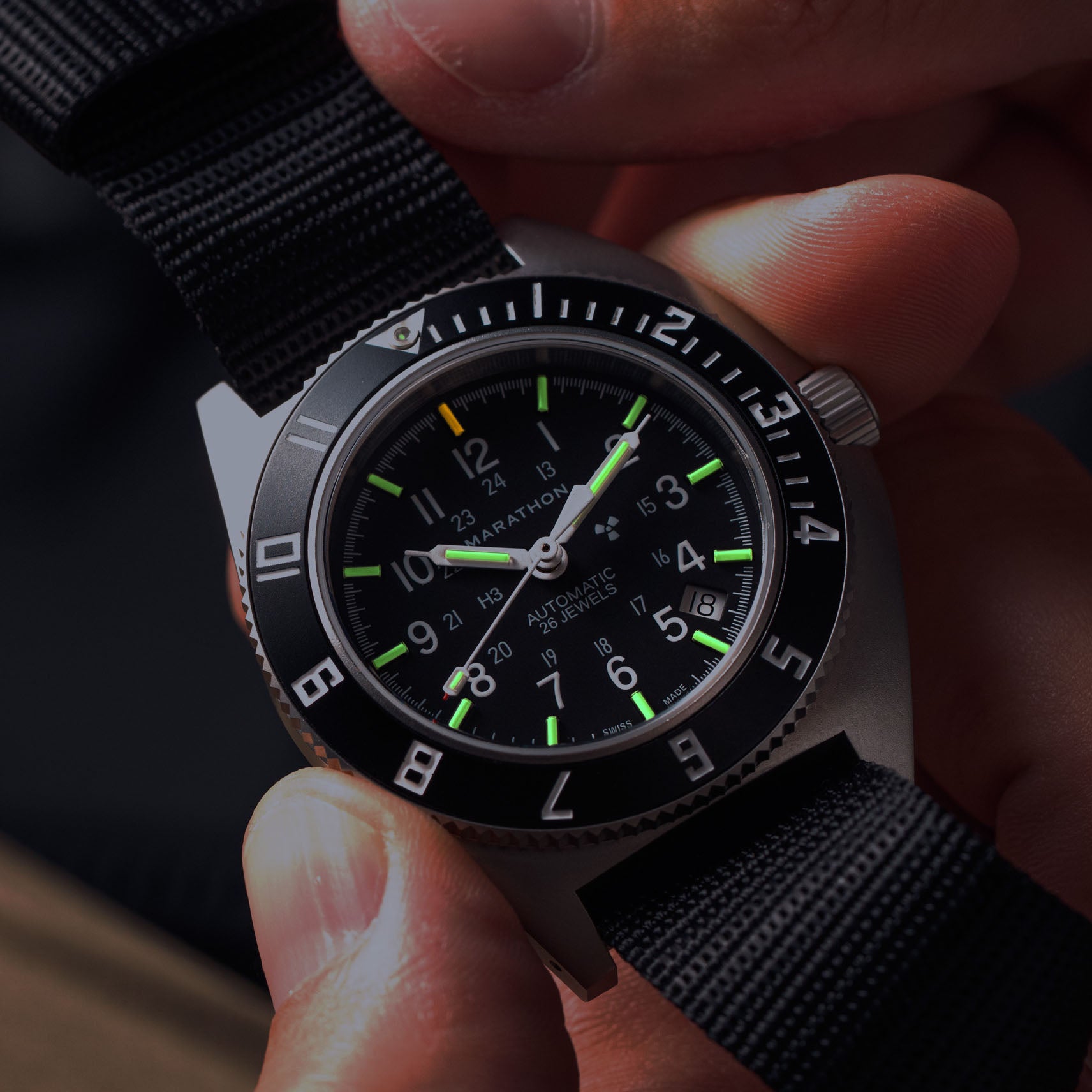 41mm Steel Navigator w/ Date (SSNAV-D) on Ballistic Nylon image