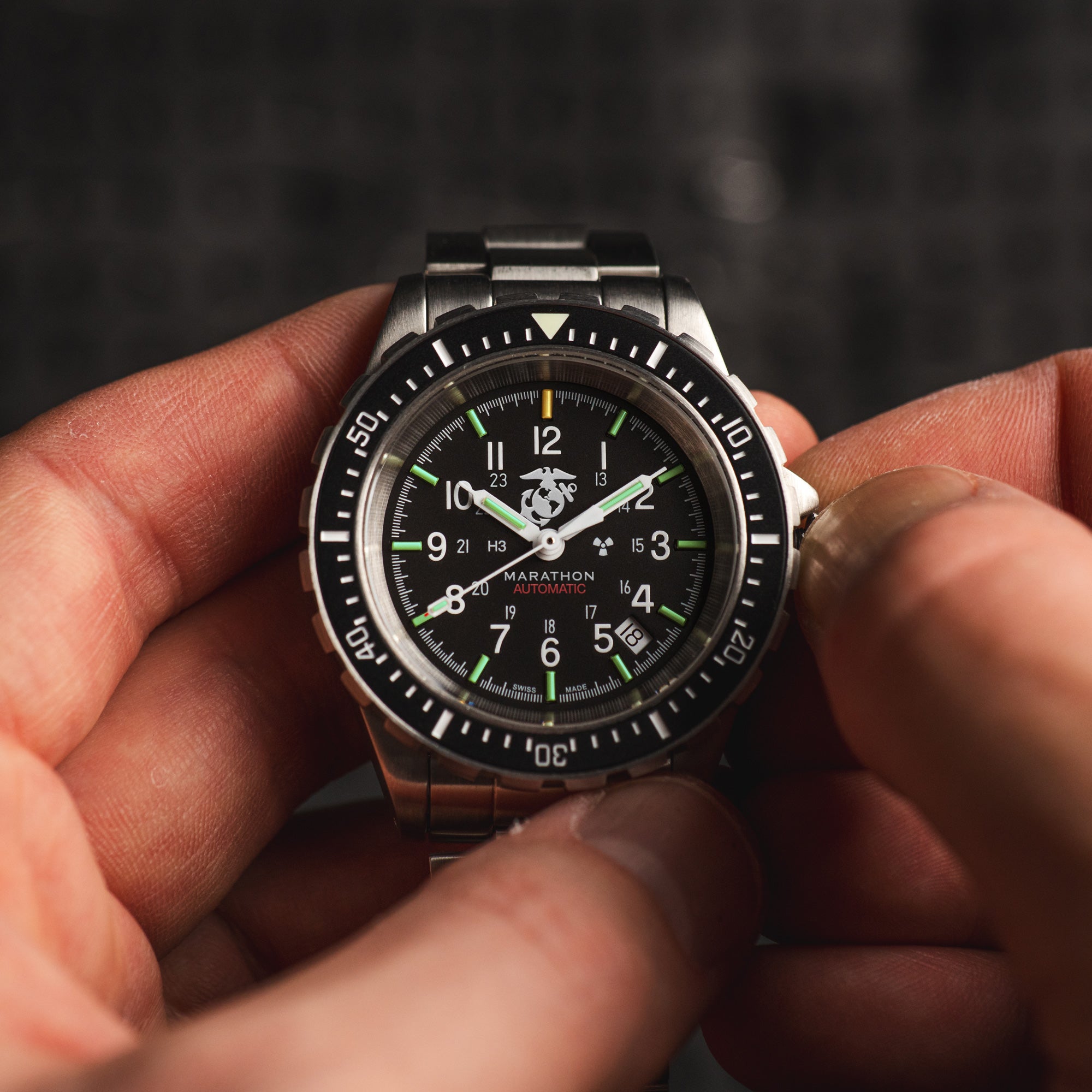 41mm Official USMC™ Large Diver's Automatic (GSAR) with Stainless Steel Bracelet image