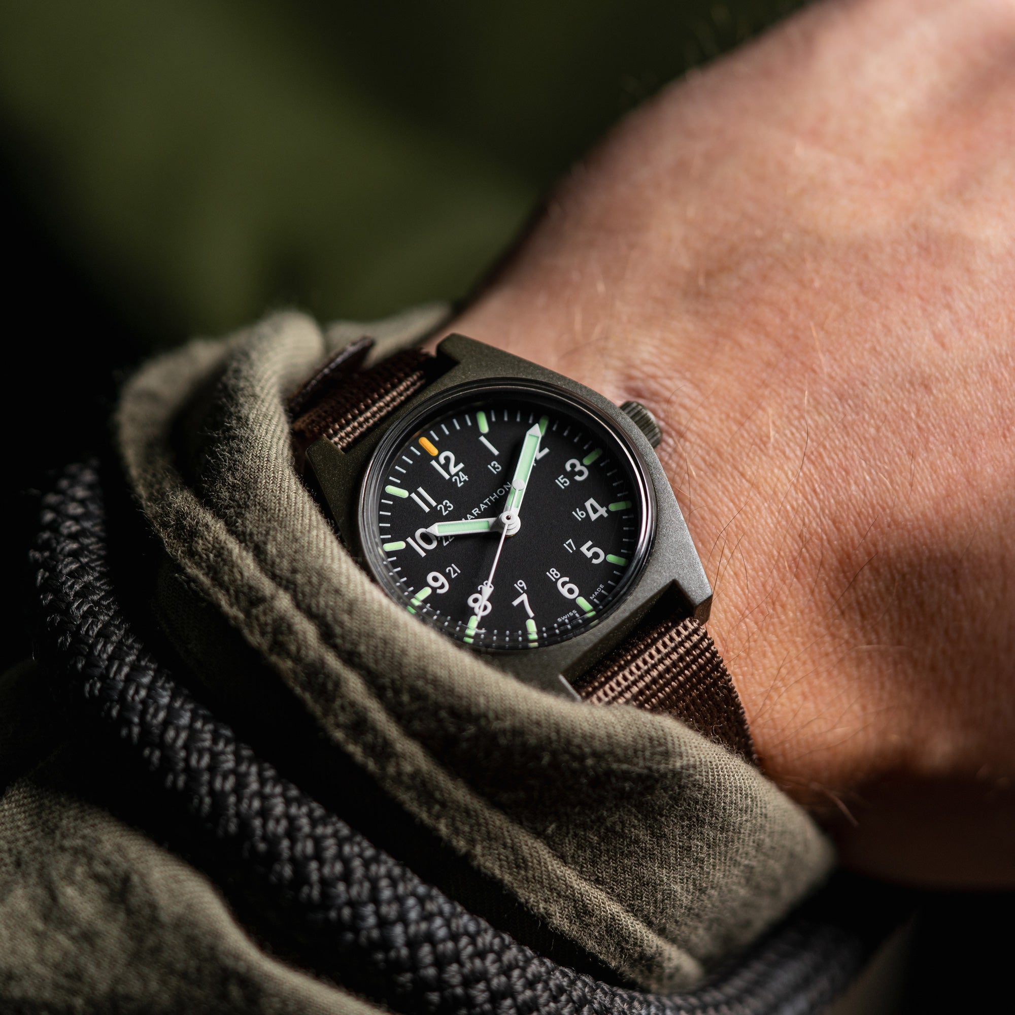 Gift With Purchase: 34mm Sage Green General Purpose Quartz with MaraGlo (GPQ)