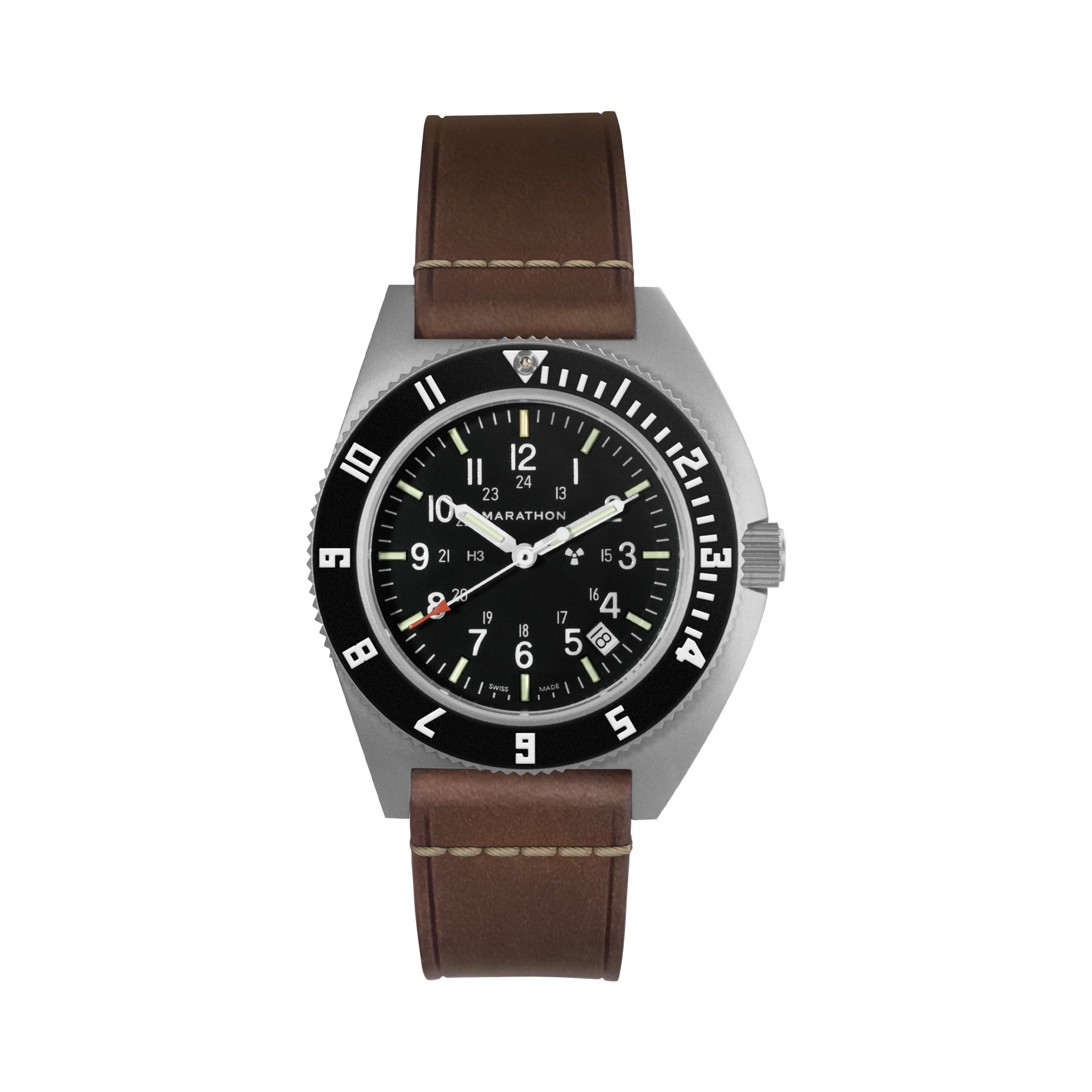3-Piece Crazy Horse Leather Strap Kit, Parkerized, 20mm
