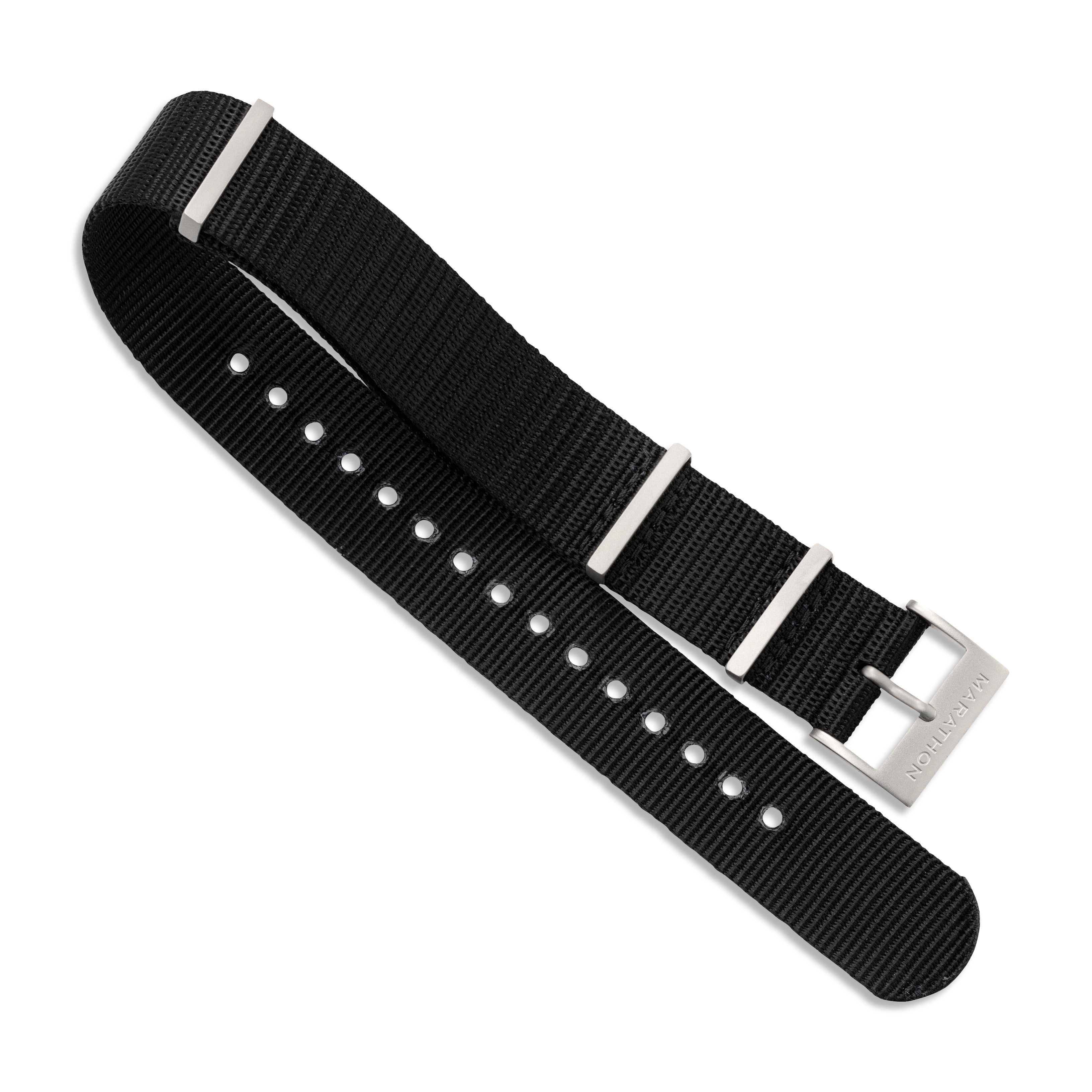 Nylon DEFSTAN Strap with Parkerized Hardware, 20mm, Black