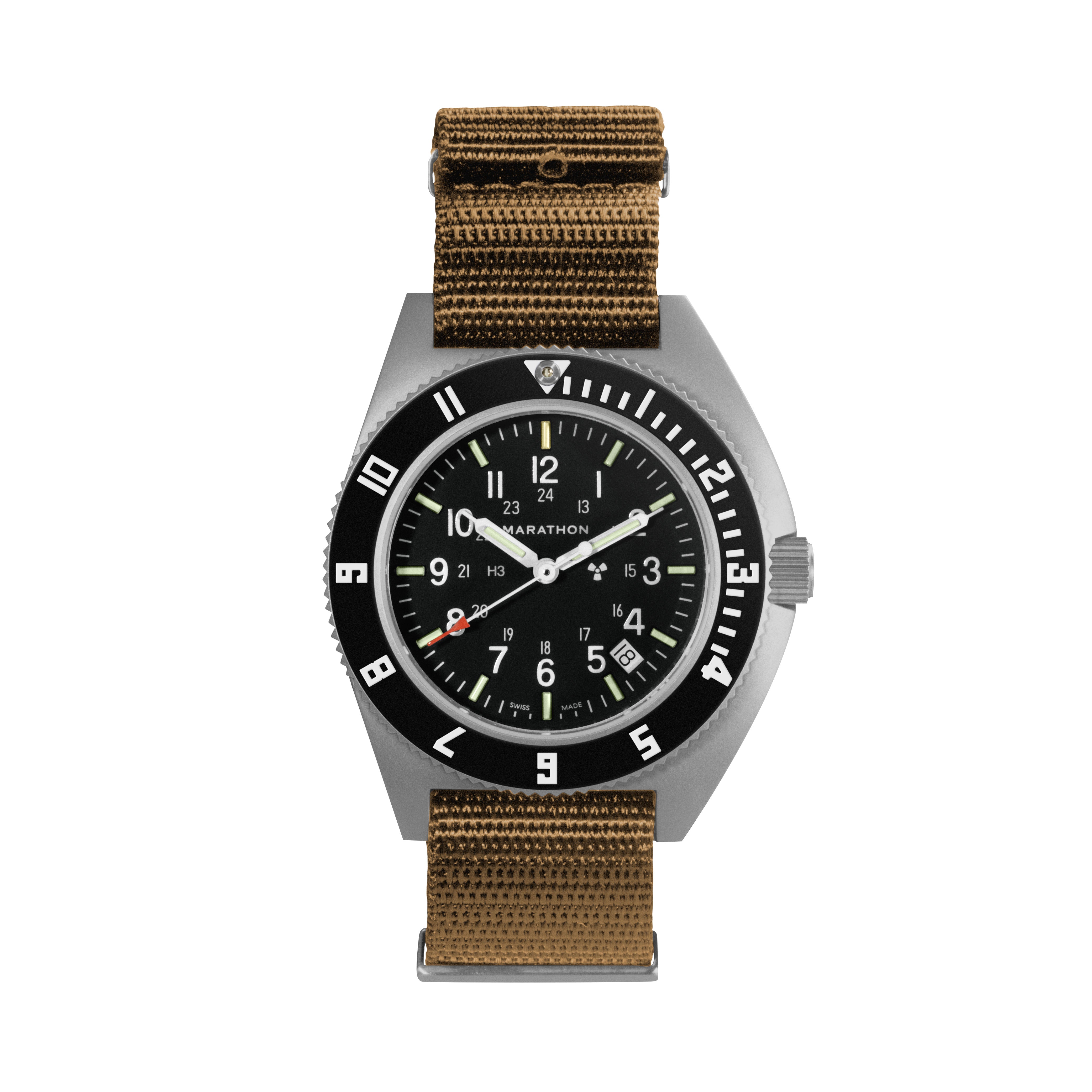 Nylon DEFSTAN Strap with Parkerized Hardware, 20mm, Desert Tan image
