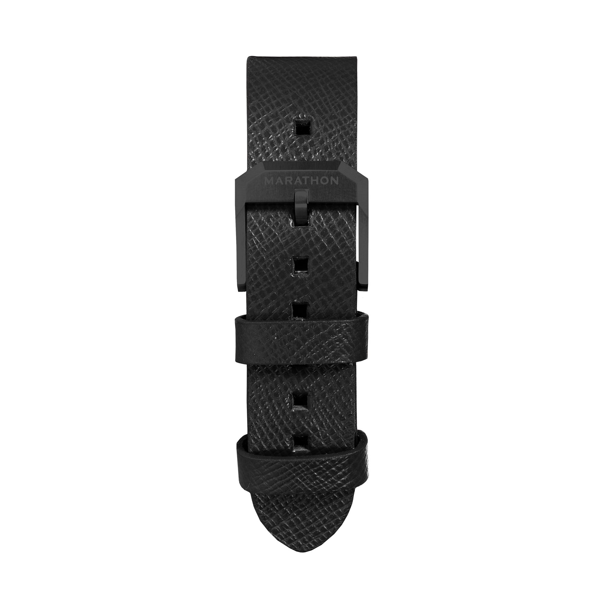 Bracelet en cuir 2 pièces, 20 mm, noir, finitions anthracite