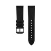 2-Piece Leather Strap, 22mm, Black, Anthracite Hardware