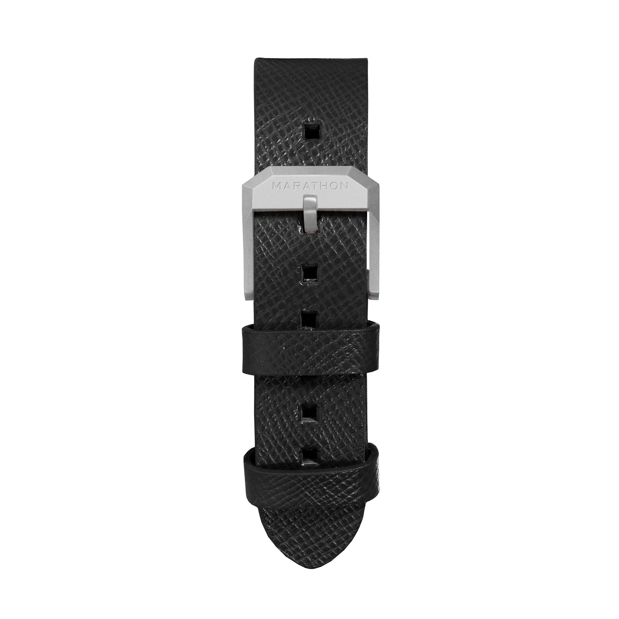 Bracelet en cuir 2 pièces, 20 mm, noir, boucle parkerisée