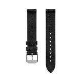 2-Piece Leather Strap, 16mm,  Black, Brushed Hardware image