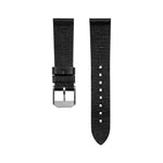 2-Piece Leather Strap, 18mm,  Black, Brushed Hardware image