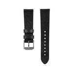 2-Piece Leather Strap, 20mm,  Black, Brushed Hardware image
