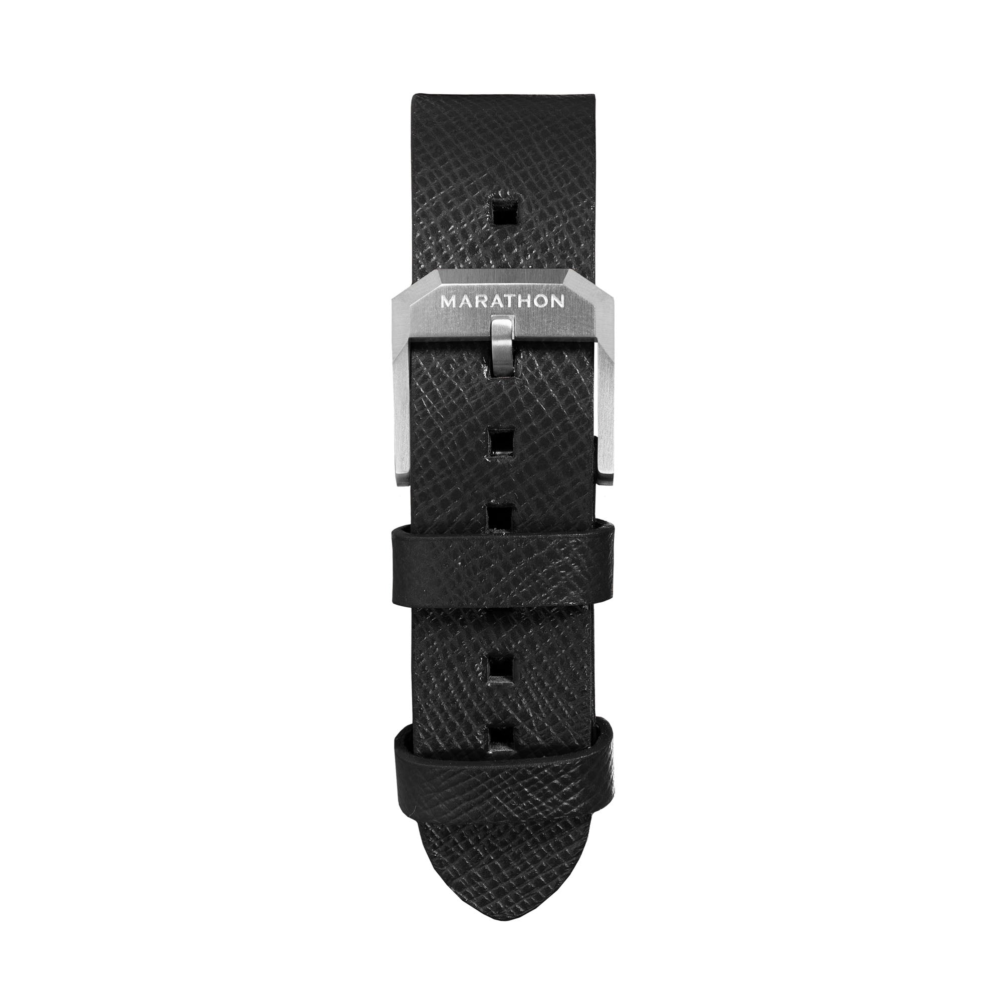 Bracelet en cuir 2 pièces, 20 mm, noir, finition brossée