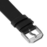 2-Piece Leather Strap, 22mm, Black, Brushed Hardware image